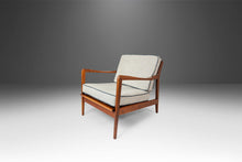 Load image into Gallery viewer, Set of Two (2) Lounge Chairs After Ib Kofod-Larsen on a Walnut Frame with New Tweed Upholstery, c. 1950s-ABT Modern
