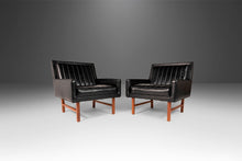 Load image into Gallery viewer, Set of Two (2) Lounge Chairs in Walnut / Vinyl Attributed to Milo Baughman, USA, c. 1950s-ABT Modern
