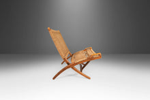 Load image into Gallery viewer, Set of Two (2) Low Profile Folding Chairs in Walnut &amp; Paper Chord After Hans Wegner, c. 1960s-ABT Modern
