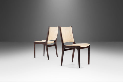 Set of Two (2) Mid Century Danish Modern Contoured Rosewood Dining Chairs, c. 1970's-ABT Modern
