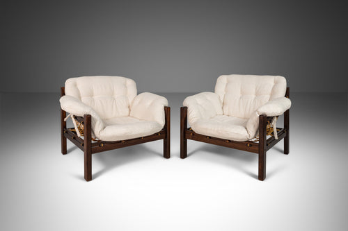 Set of Two (2) Mid Century Modern 'Amazonas' Lounge Chairs by Jean Gillon for Italma, Brazil, c. 1970s-ABT Modern