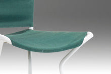Load image into Gallery viewer, Set of Two (2) Mid Century Modern Bar Height Barstools in Forest Green Canvas on Wrought Iron Metal Frames, c. 1960&#39;s-ABT Modern
