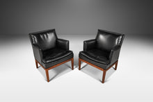 Load image into Gallery viewer, Set of Two (2) Mid Century Modern Lounge Chairs by Marble Imperial in Leatherette &amp; Walnut, USA, c. 1960&#39;s-ABT Modern
