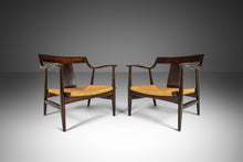Load image into Gallery viewer, Set of Two (2) Mid Century Modern Low Profile Lounge Chairs w/ Original Thrush Seat, Japan, 1960&#39;s-ABT Modern
