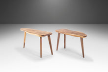 Load image into Gallery viewer, Set of Two ( 2 ) Mid Century Modern Monkey Pod Wood Slab Coffee / End Tables, USA, c. 1960&#39;s-ABT Modern

