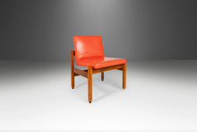 Load image into Gallery viewer, Set of Two (2) Minimalist Thonet Armless Chairs in Original Orange / Yellow Naugahyde Upholstery, USA, c. 1960&#39;s-ABT Modern
