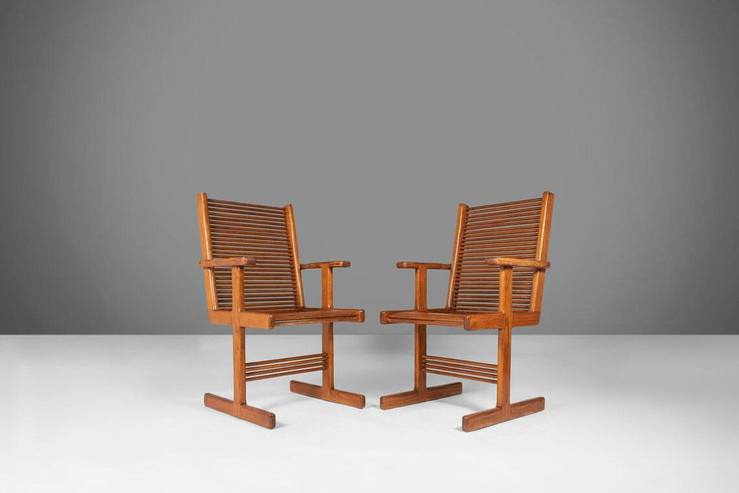 Set of Two (2) Modern Spindle Arm Chairs After Stephen Hynson, c. 1980-ABT Modern
