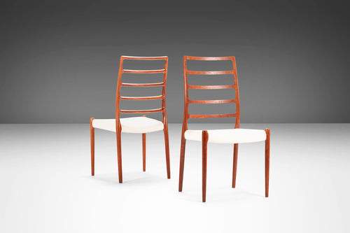 Set of Two (2) Niels Møller Model No. 82 Side Chairs in Teak for J.L. Møllers Møbelfabrik, Denmark, c. 1960's-ABT Modern