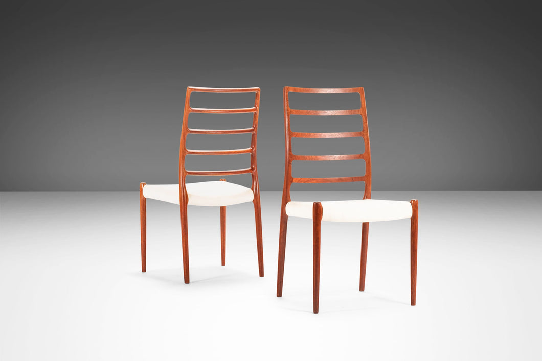 Set of Two (2) Niels Møller Model No. 82 Side Chairs in Teak for J.L. Møllers Møbelfabrik, Denmark, c. 1960's-ABT Modern