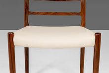 Load image into Gallery viewer, Set of Two (2) Niels Møller for J.L. Møllers Møbelfabrik Model No. 82 Chairs in Rosewood and White Leather, Denmark-ABT Modern
