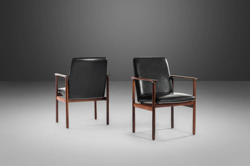 Set of Two (2) Rosewood Arm / Lounge Chair by Sven Ivar Dysthe for Dokka Møbler, Norway, c. 1960's-ABT Modern