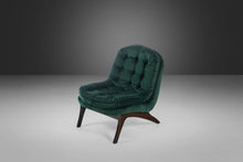 Load image into Gallery viewer, Set of Two (2) Scoop Lounge Chairs Attributed to Adrian Pearsall in Rich Tufted Green Velvet, c. 1960s-ABT Modern

