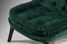 Load image into Gallery viewer, Set of Two (2) Scoop Lounge Chairs Attributed to Adrian Pearsall in Rich Tufted Green Velvet, c. 1960s-ABT Modern
