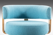 Load image into Gallery viewer, Set of Two (2) Swedish Modern Ikea Swivel Chairs in Birch and Original Turquoise Knit Fabric-ABT Modern
