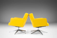 Load image into Gallery viewer, Set of Two (2) Swivel Lounge Chairs in Canary Yellow by Vincent Cafiero for Knoll, USA, c. 1960&#39;s-ABT Modern
