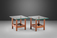 Load image into Gallery viewer, Set of Two (2) Tubular Glass-Top End Tables After Adrian Pearsall for Craft Associates, c. 1960s-ABT Modern
