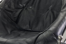 Load image into Gallery viewer, Set of Two (2) Vintage Black Leather Sling Lounge Chairs by Odd Knutsen with Metal Bases-ABT Modern
