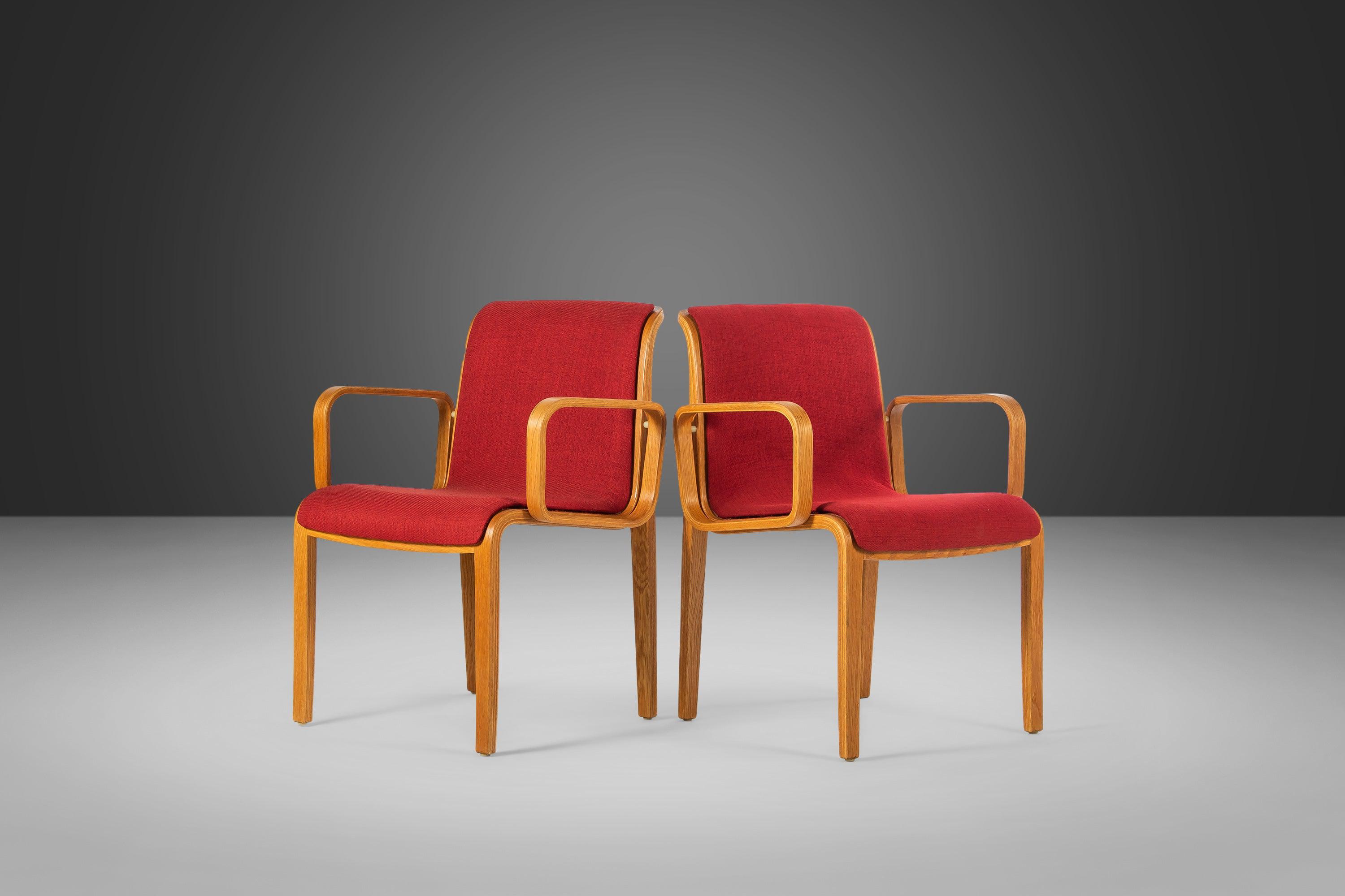 Set of Two 2 Vintage Model 1305UO Armchairs by Bill Stephens for Kno
