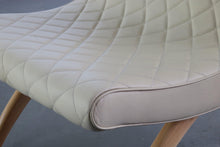 Load image into Gallery viewer, Set of Two Scoop Chairs in Cream Quilted Vinyl Attributed to Milo Baughman-ABT Modern
