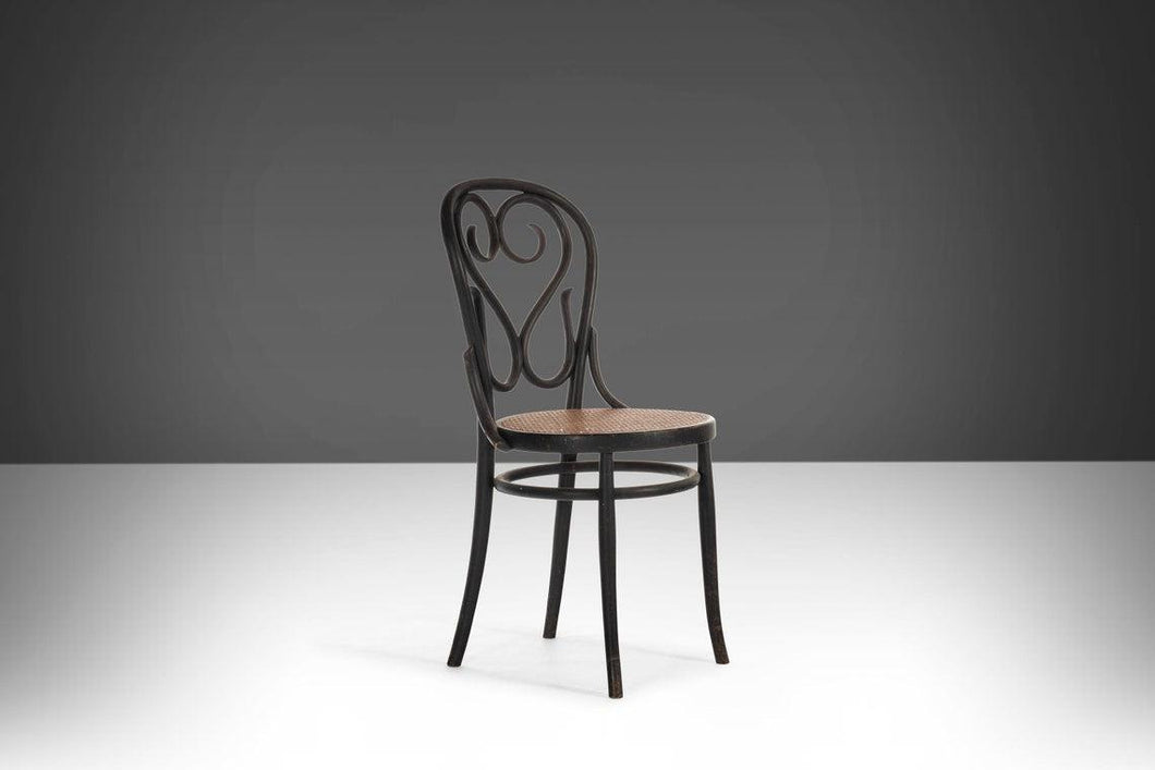 Single Bentwood Cane Chair by Salvatore Leone, c. 1960s-ABT Modern