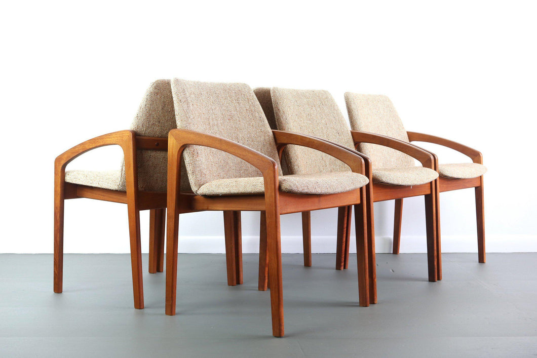 Six Teak Danish Modern Dining Chairs by Kai Kristiansen, produced by KS Mobler-ABT Modern