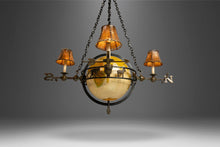 Load image into Gallery viewer, Substantial Brass Vintage Globe / Compass Chandelier by Maitland-Smith, c. 1980s-ABT Modern
