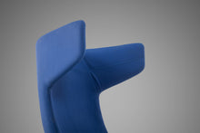 Load image into Gallery viewer, Take a Line for a Walk Lounge Chair w/ Footrest in Blue Fabric by Alfredo Häberli for Moroso, Italy, c. 2000&#39;s-ABT Modern
