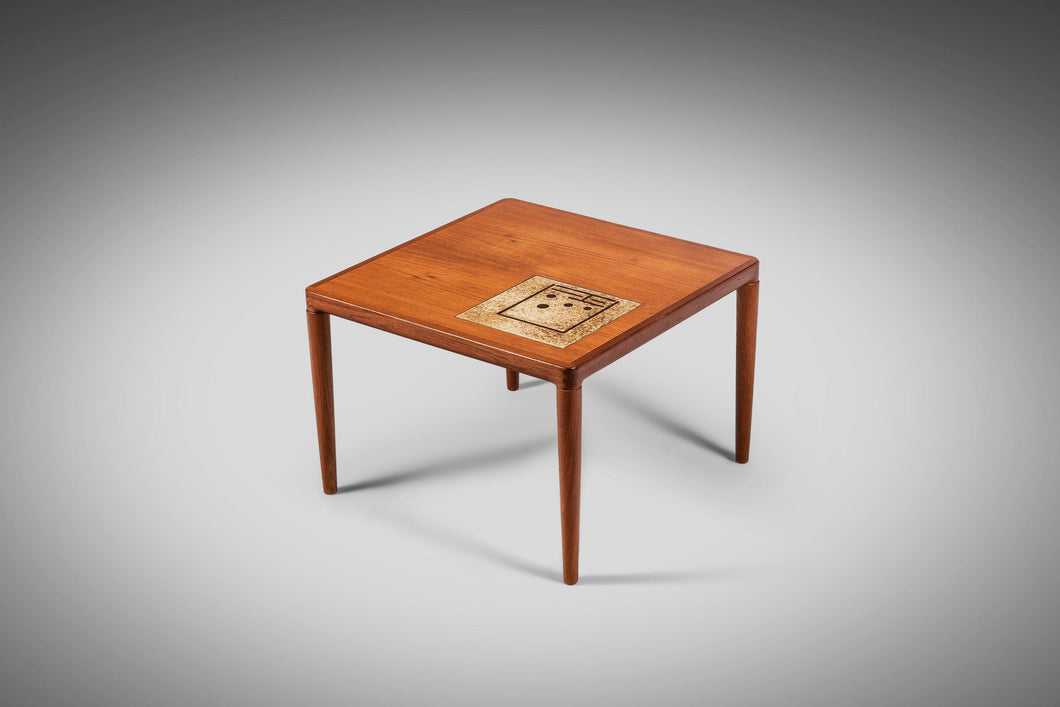 Teak End Table / Side Table with Tile Inlay by HW Klein for Bramin, Denmark, c. 1960's (Item Sold- Waiting on Payment)-ABT Modern