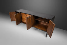 Load image into Gallery viewer, Topaz Ebonized Contoured Walnut Credenza / Cabinet by Mt. Airy for John Stuart, USA, c. 1960s-ABT Modern
