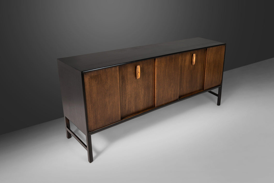 Topaz Ebonized Contoured Walnut Credenza / Cabinet by Mt. Airy for John Stuart, USA, c. 1960s-ABT Modern