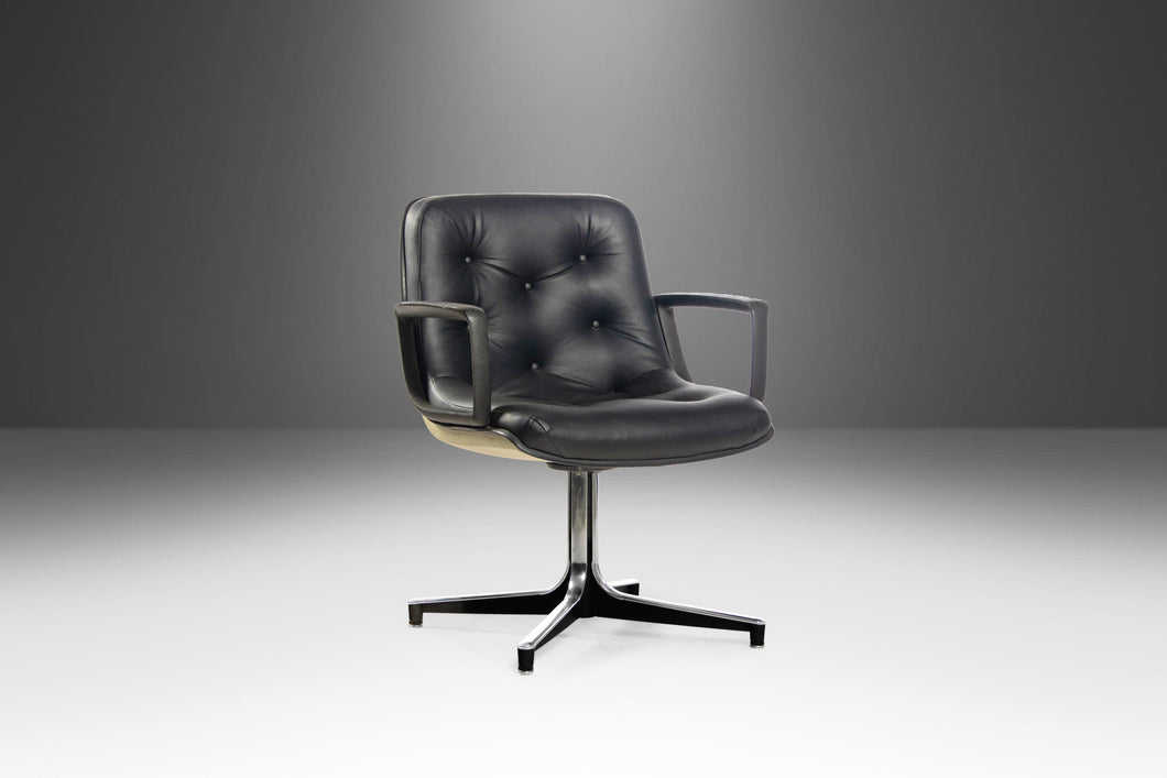 Tufted Swivel Office Chair After Charles Pollock, c. 1960s-ABT Modern