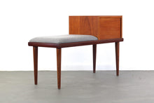 Load image into Gallery viewer, Vintage Danish Mid-Century Modern Teak and Rosewood Telephone Bench / Entry Way Console-ABT Modern
