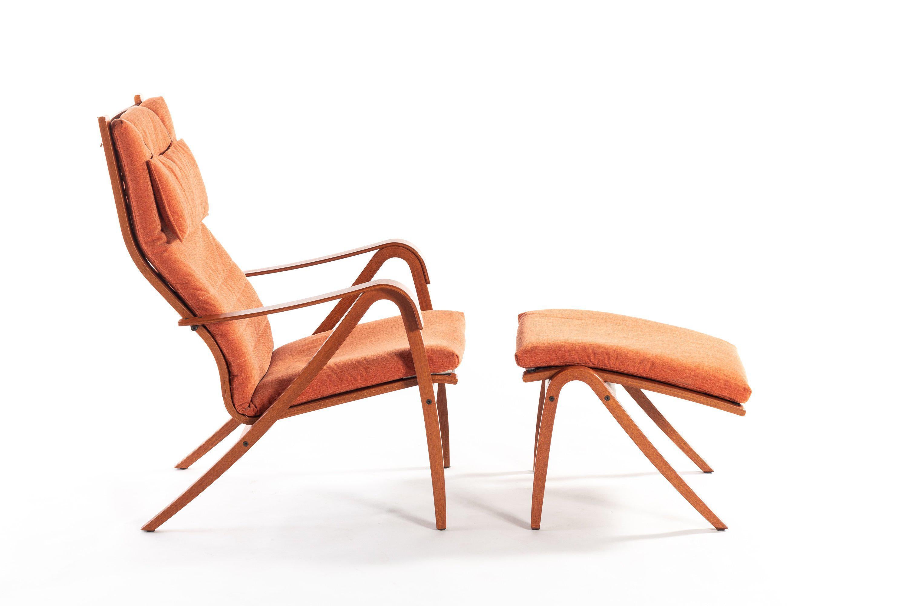 Vintage Rimbo Lounge Chair & Ottoman by Simo Heikkila for Ikea