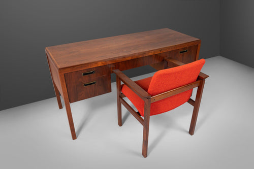 Walnut Writing Desk in the Manner of Jens Risom, c. 1960s-ABT Modern