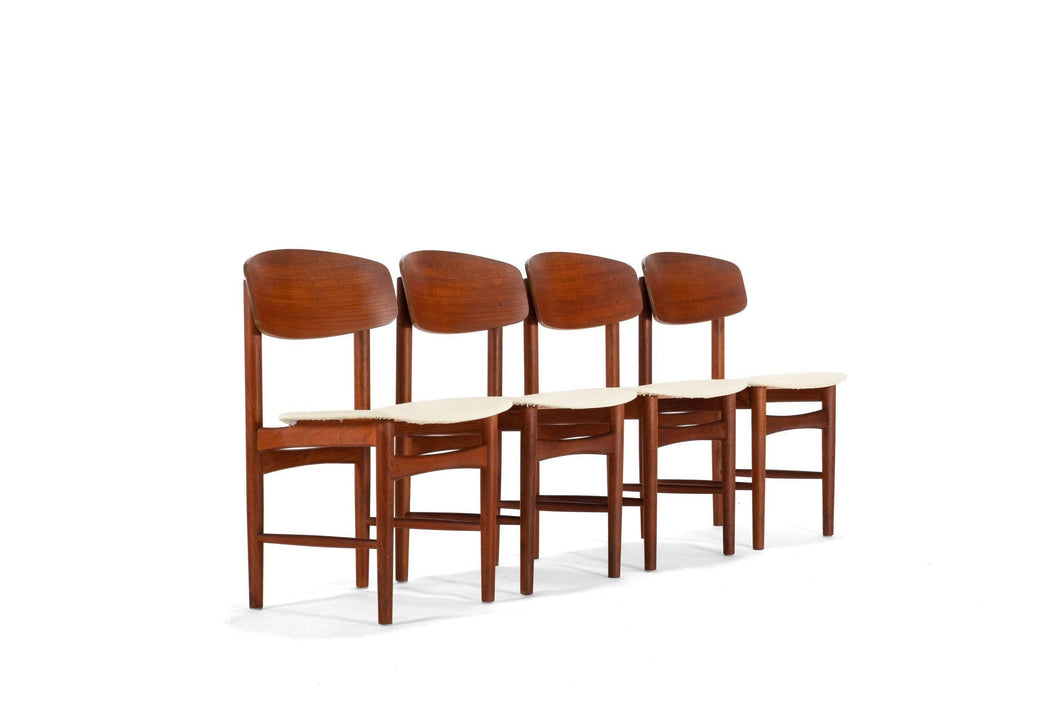 Weekly Rental (Daniel Faria Gallery) - Set of Three (3) Model 122 Dining Chairs by Borge Mogensen for Soborg Mobler, Denmark-ABT Modern